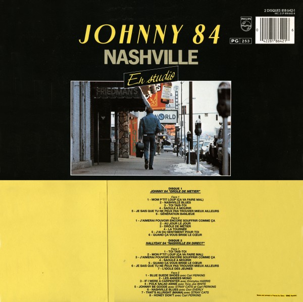 Coffret 2 LP Hallyday 84 Nashville Philips 818 642-1