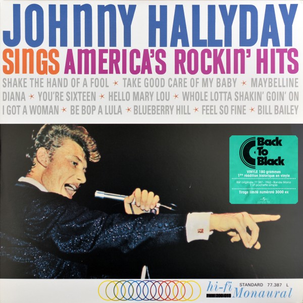 LP Back to black Johnny Hallyday sings america's rockin' hits Universal 531 658-9
