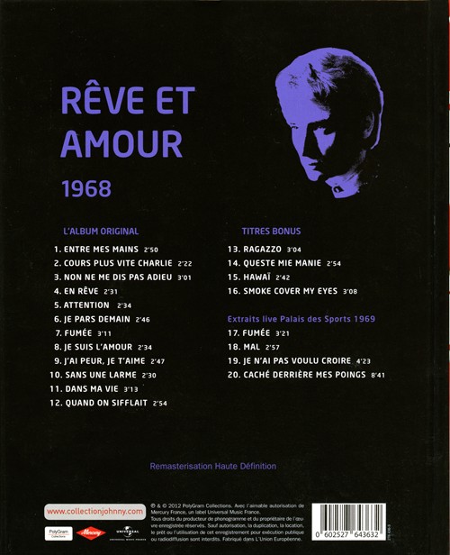 Collection Johnny Hallyday 1968 Rve et amour  276436-3