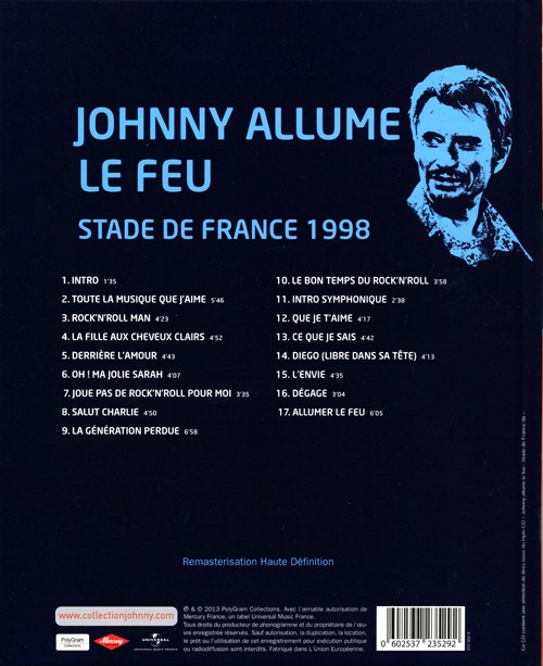 Collection Johnny Hallyday Johnny allume le feu Stade de France 1998 372353-9
