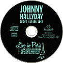 CD Johnny Hallyday 31 Oct. / 13 Déc. 1962 Live in Paris Frémeaux & Associées FA 5489