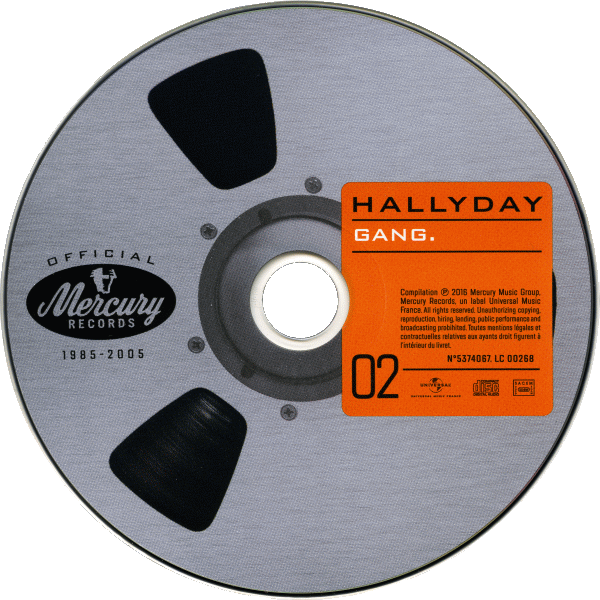 Coffret 20 CD Hallyday official 1985-2005 CD 2 Gang Universal 537 4067