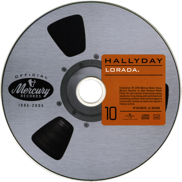 Coffret 20 CD Hallyday official 1985-2005 CD 10 Lorada Universal 537 4075
