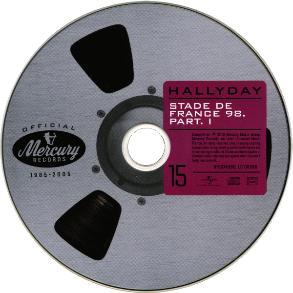 Coffret 20 CD Hallyday official 1985-2005 CD 15 Stade de France 98 Part I Universal 537 4080