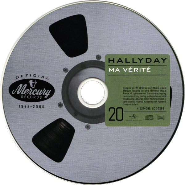 Coffret 20 CD Hallyday official 1985-2005 CD 20 Ma vrit Universal 537 4085
