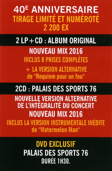 Livre disque LP Back to black CD DVD Derrière l'amour Universal 5372301