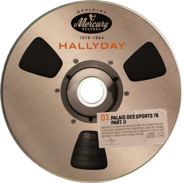 Coffret 20 CD Hallyday official 1976-1984 Universal 537 7059 CD 03 Palais des Sports 76 Part 2 