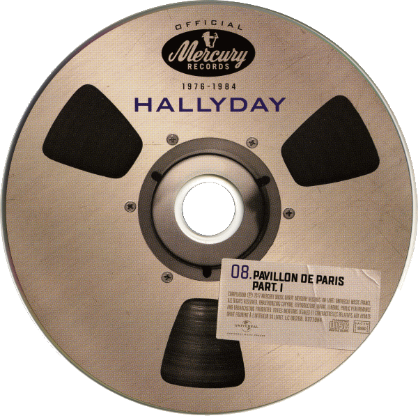 Coffret 20 CD Hallyday official 1976-1984 Universal 537 7064 CD 08 Pavillon de Paris Part I