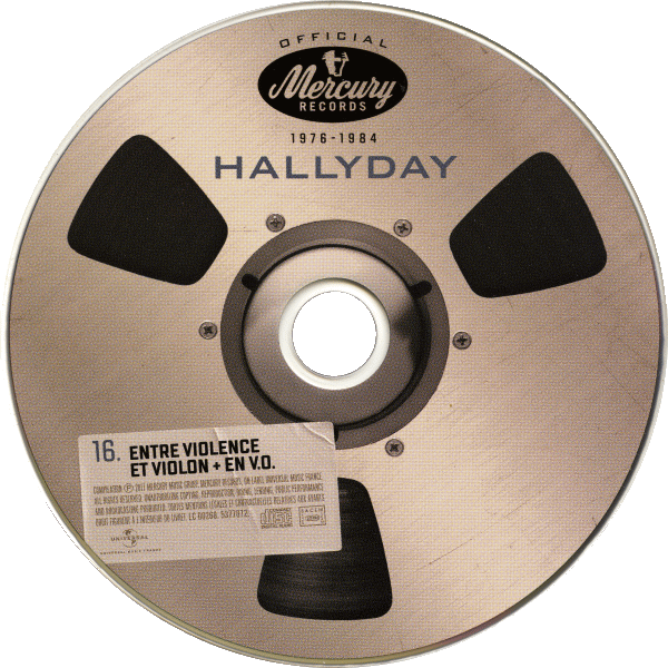 Coffret 20 CD Hallyday official 1976-1984 Universal 537 7072 CD 16 Entre violence et violon + En V.O.