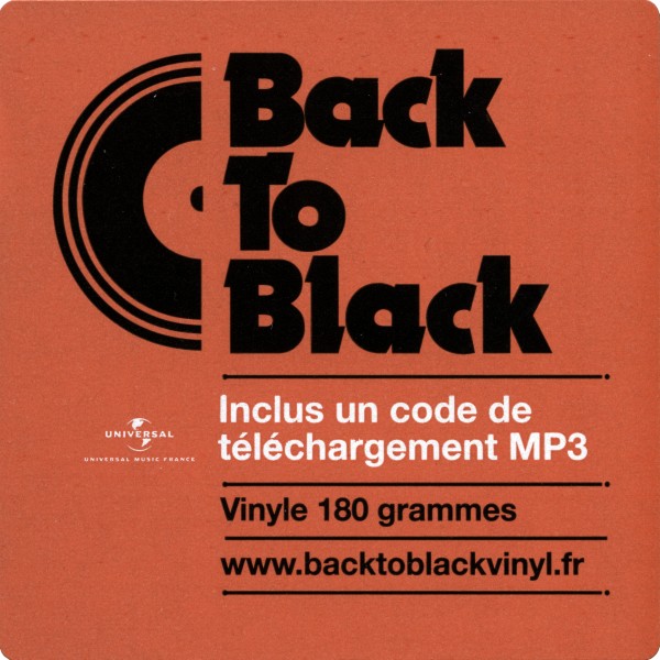 LP Back to black Rock à Memphis Universal 537 911-7