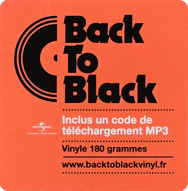 LP Back to black Hallyday 84 Universal 537912-1