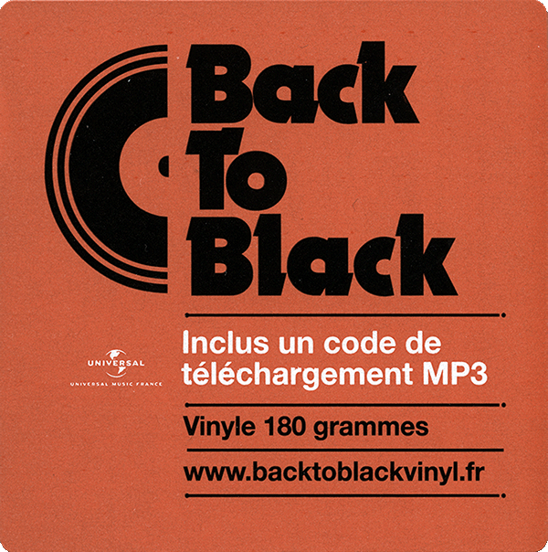 LP Back to black Ca ne change pas un homme Universal 537912-3