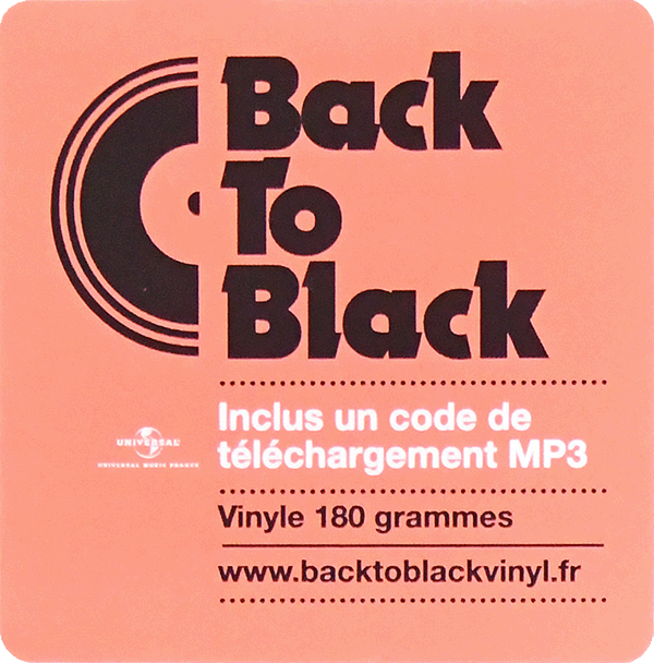 LP Back to black Sang pour sang Universal 537913-7