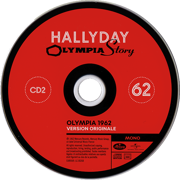 Coffret 18 CD + 2 DVD  Olympia Story 1961-2000 Universal 538 9367 CD 2