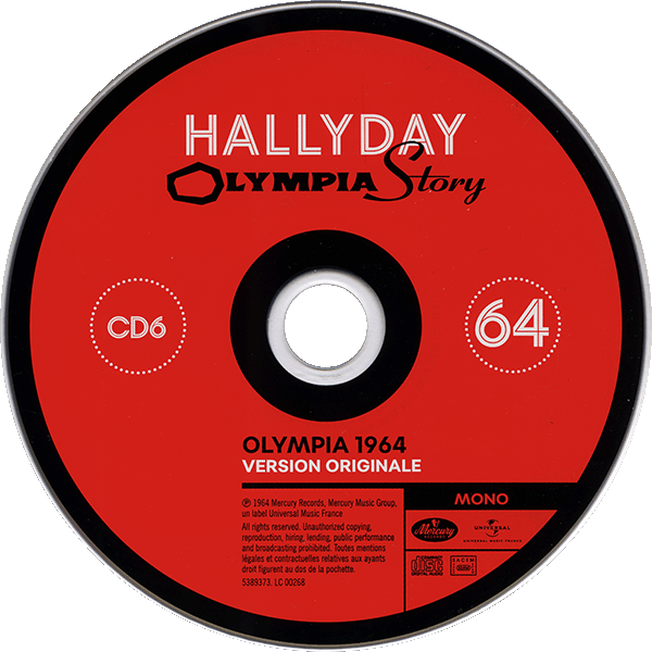 Coffret 18 CD + 2 DVD  Olympia Story 1961-2000 Universal 538 9367 CD 6