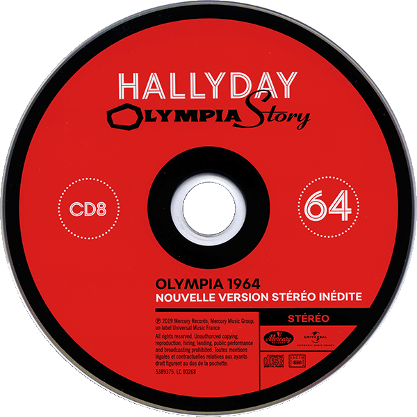 Coffret 18 CD + 2 DVD  Olympia Story 1961-2000 Universal 538 9367 CD 8