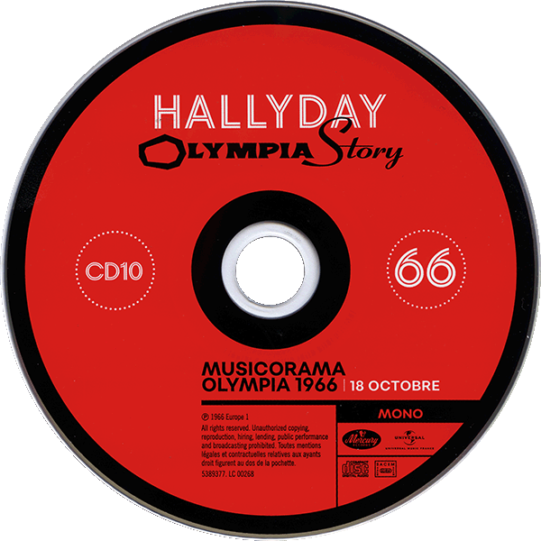 Coffret 18 CD + 2 DVD  Olympia Story 1961-2000 Universal 538 9367 CD 10
