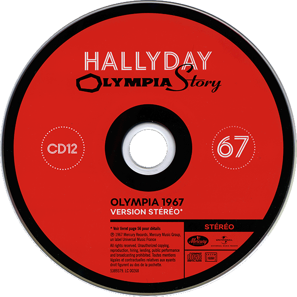 Coffret 18 CD + 2 DVD  Olympia Story 1961-2000 Universal 538 9367 CD 12