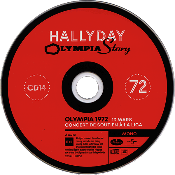 Coffret 18 CD + 2 DVD  Olympia Story 1961-2000 Universal 538 9367 CD 14