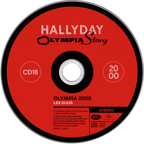 Coffret 18 CD + 2 DVD  Olympia Story 1961-2000 Universal 538 9367 CD 18