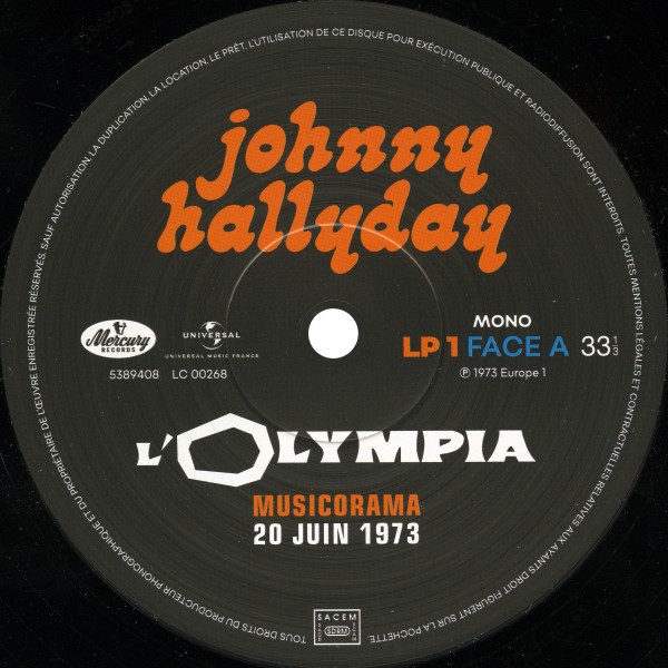 Musicorama Olypia 20 juin 1973 (Mono) Universal 538 9397