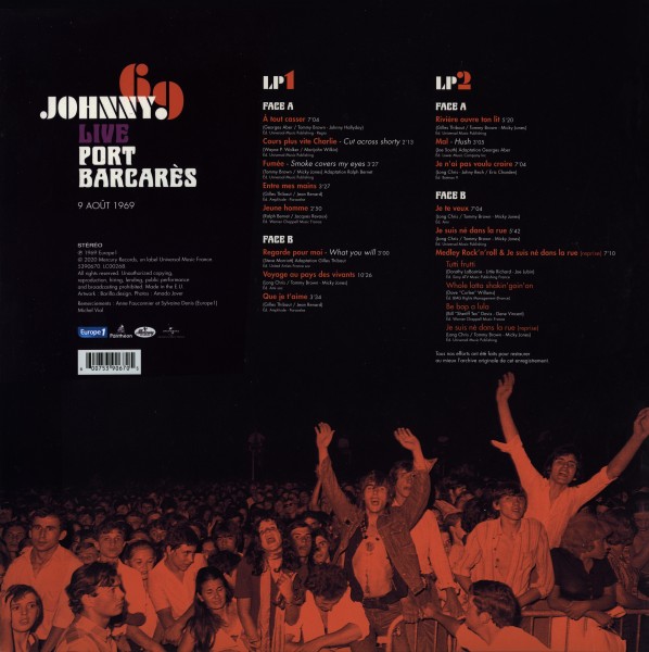 LP Johnny 69 Live Port Barcares 9 août 1969 Universal 539 0670