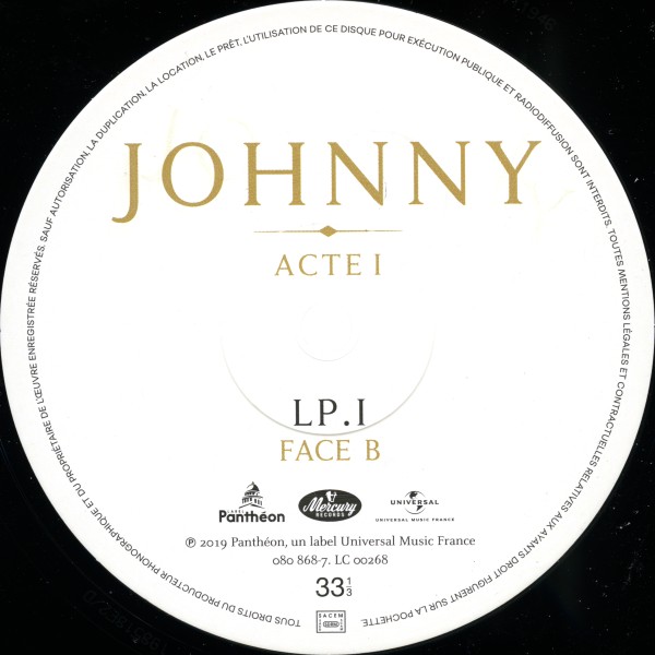 Coffret 4 LP Johnny Acte I - Acte II Universal 38 64173