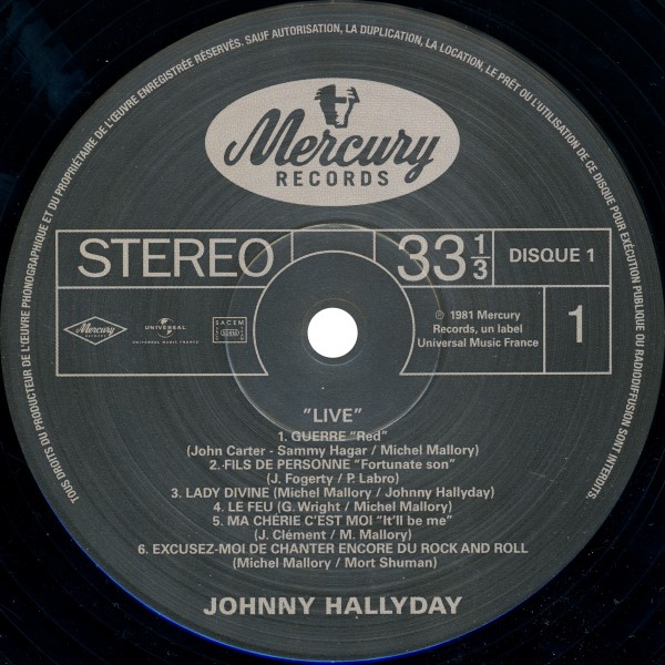 LP Johnny Live 81  Hachette M 01372 - 54 - F