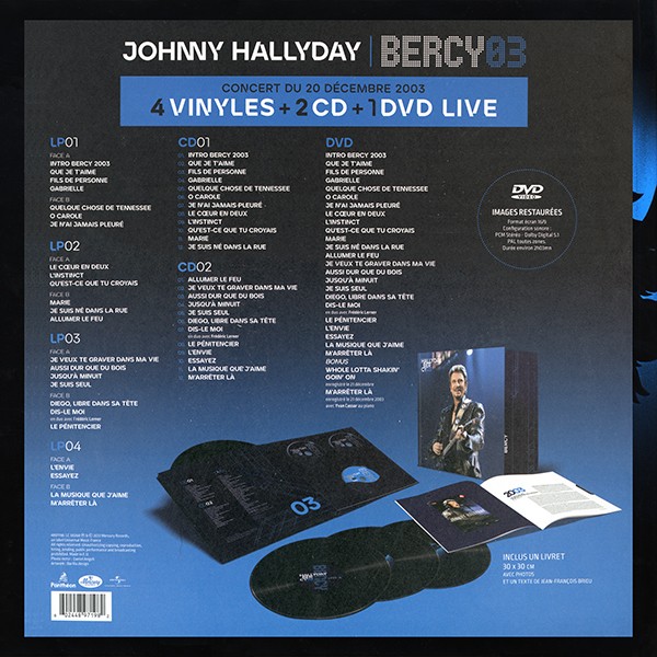 Coffret LP-CD-DVD Bercy Collector Bercy 03 Universal 06024489719823