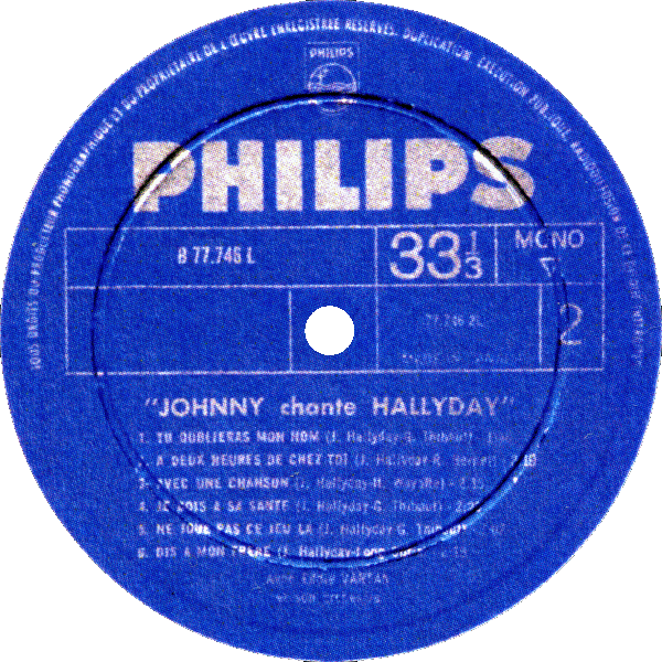 LP Philips B 77 746 L Johnny chante Hallyday