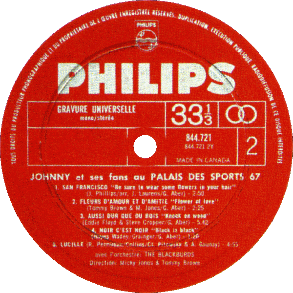 LP Philips 844 721 Palais des Sports 1967