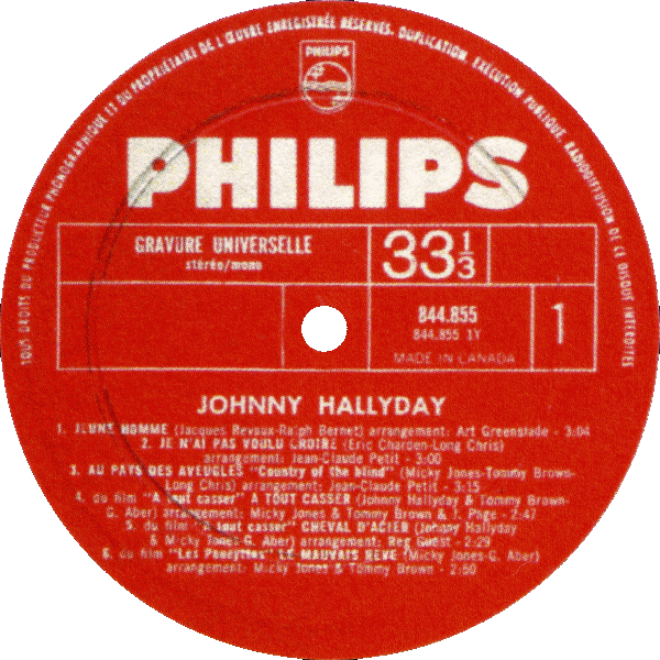 LP Philips 844 855 Jeune Homme