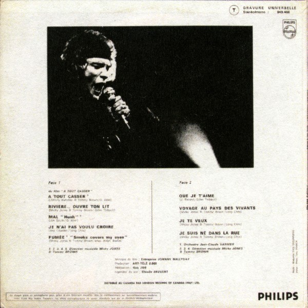 LP Philips 849 468 Que je t'aime Palais des Sports 1969