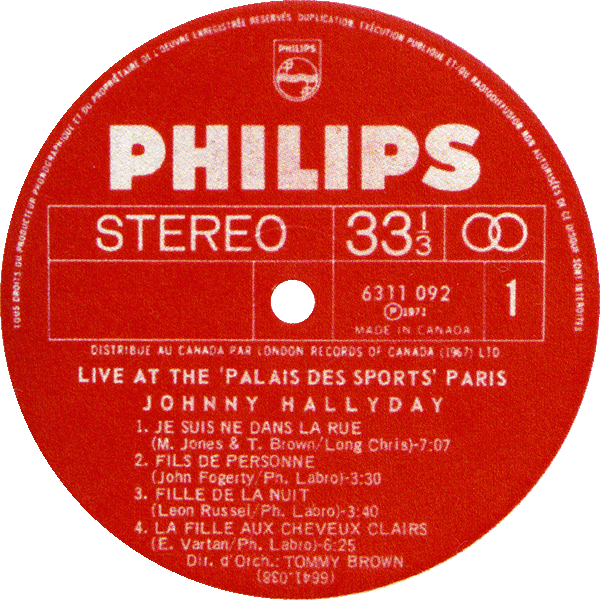 LP Philips 6641 038 Live at the Palais des Sports