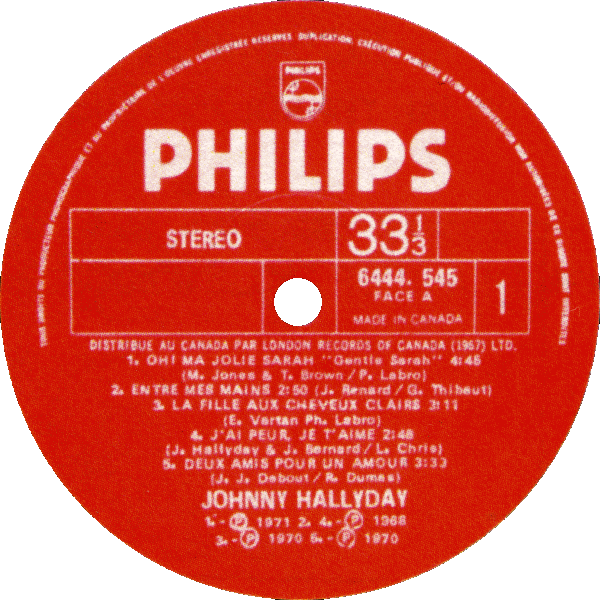 LP Philips 6444 545 Atout collection