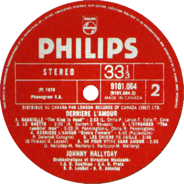 LP Philips 9101 064 Derrire l'amour