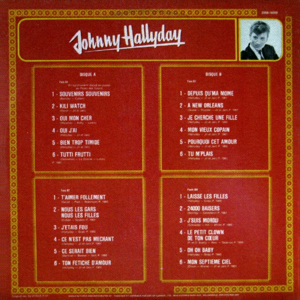 LP Vogue 2250-16009 Le double disque d'or de Johnny Hallyday