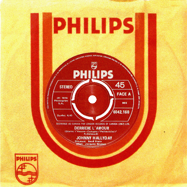 SP Pochette gnrique 45 tours Philips 1976