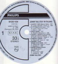 LP Philips 9120104	Johnny Hallyday in italiano