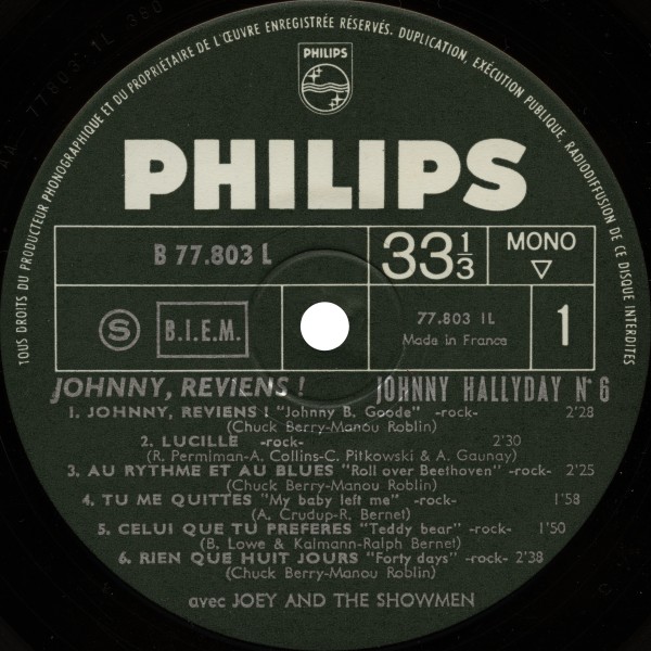 LP Les rocks les plus terribles Philips B 77 803 L