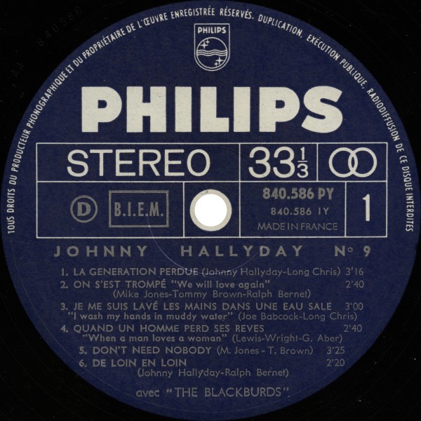 LP La gnration perdue Philips 840 586 PY