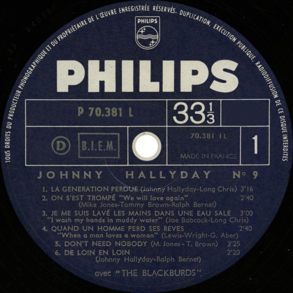 LP La gnration perdue Philips P 70 381 L