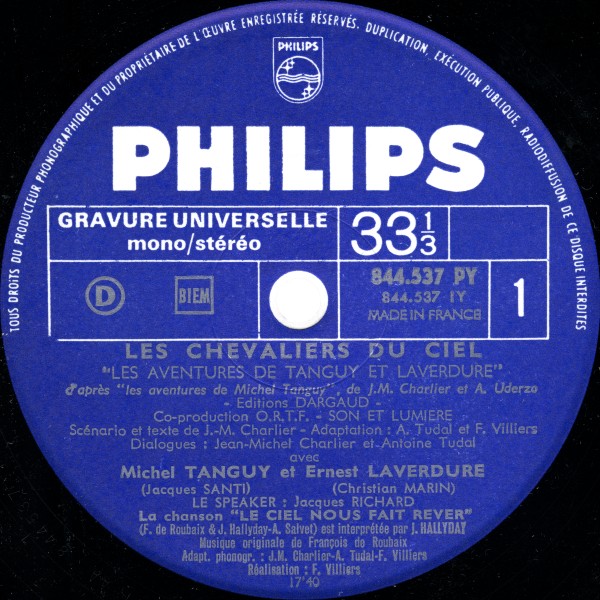 LP Les chevaliers du ciel Philips 844 537 PY