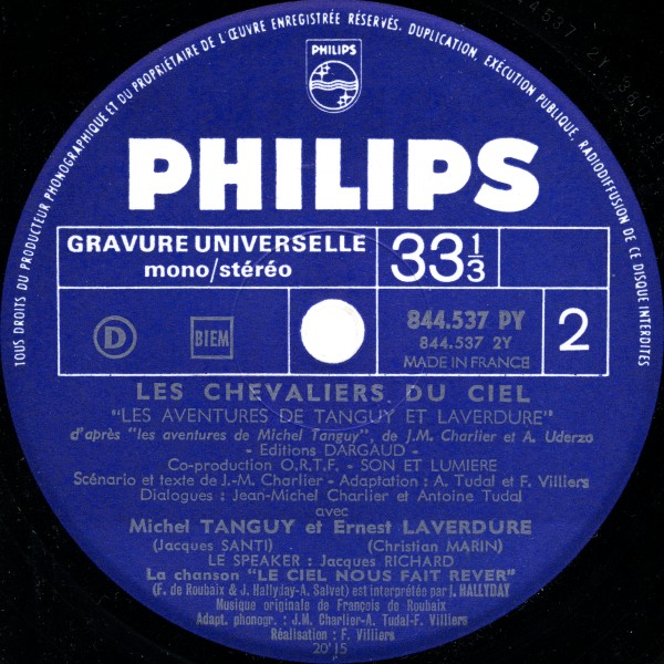 LP Les chevaliers du ciel Philips 844 537 PY