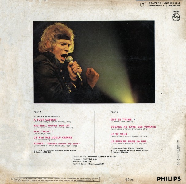 LP Que je t'aime (Palais des Sports 1969)  Philips 849 468 BY