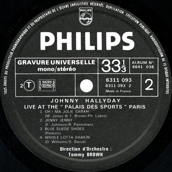 LP Live at the Palais des Sports Philips 664 1 038