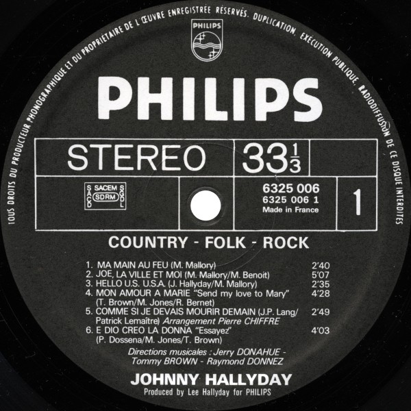 LP Country - Folk - Rock Philips 6325 006
