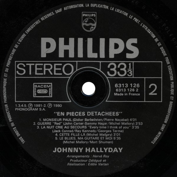 LP En pices dtaches  Philips 6313 126