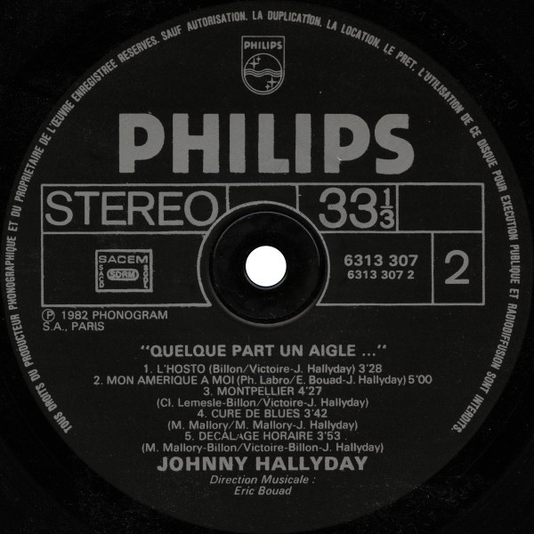 LP Quelque part un aigle Philips 6313 307