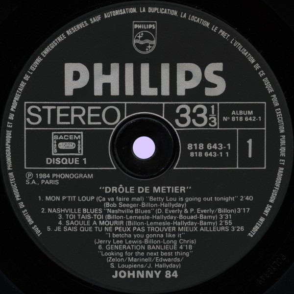 LP Drle de mtier Philips 818 643-1